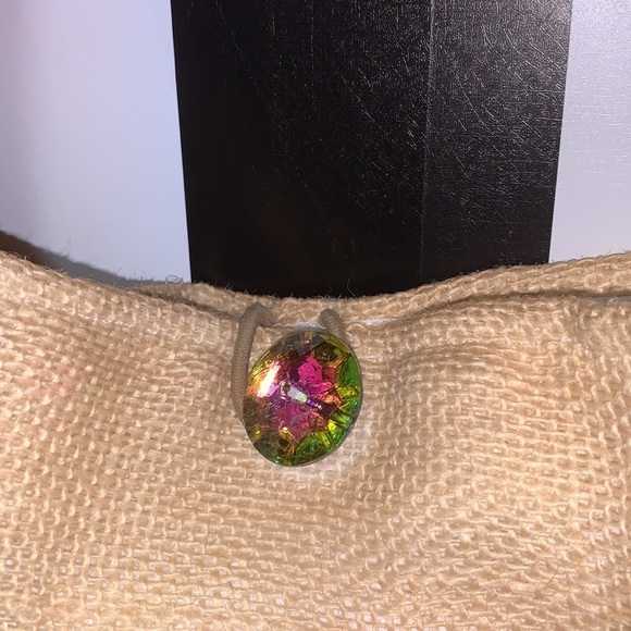 Floral Appliqué Burlap Bag Purse w/Canvas Strap Adjustable Crossbody Unique 3D - Picture 8 of 11